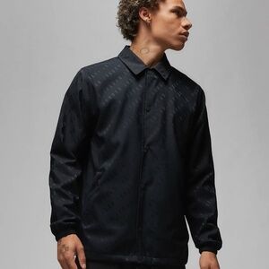 NWT men's small Jordan Essentials Coaches Jacket DV7616-010 Black all over print